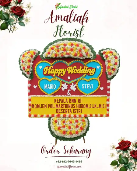 Papan Bunga Pernikahan Lampar Baru